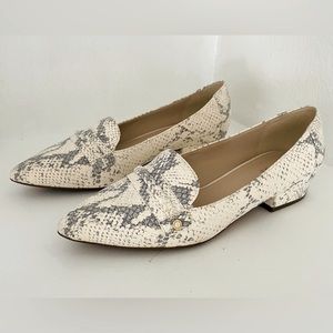 Cole Haan Mabel Skimmer Chalk Python Print Leather size 7
